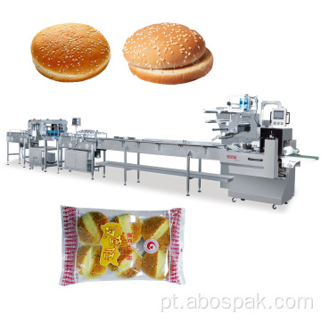 Máquina automática de embalagem de pães de hambúrguer de alta qualidade